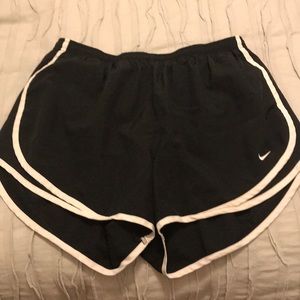 Nike tempo running shorts- black and white